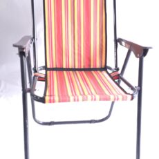 صندلی کمپینگ تاشو سهند نیک با پشتی و پارچه راه‌راه رنگی - تولید تبریز