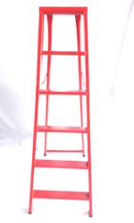 نردبان پروفیلی دوطرفه سهند نیک ۶ پله قرمز سفید نقره ای - تولید تبریز