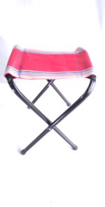 چهارپایه تاشو کمپینگ سهند نیک بدون پشتی پارچه راه‌راه رنگی - تولید تبریز