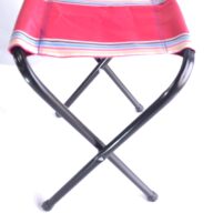 چهارپایه تاشو کمپینگ سهند نیک بدون پشتی پارچه راه‌راه رنگی - تولید تبریز