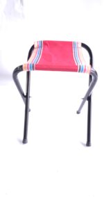 چهارپایه تاشو کمپینگ سهند نیک بدون پشتی پارچه راه‌راه رنگی - تولید تبریز