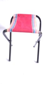 چهارپایه تاشو کمپینگ سهند نیک بدون پشتی پارچه راه‌راه رنگی - تولید تبریز